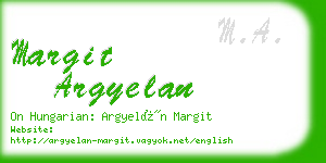 margit argyelan business card